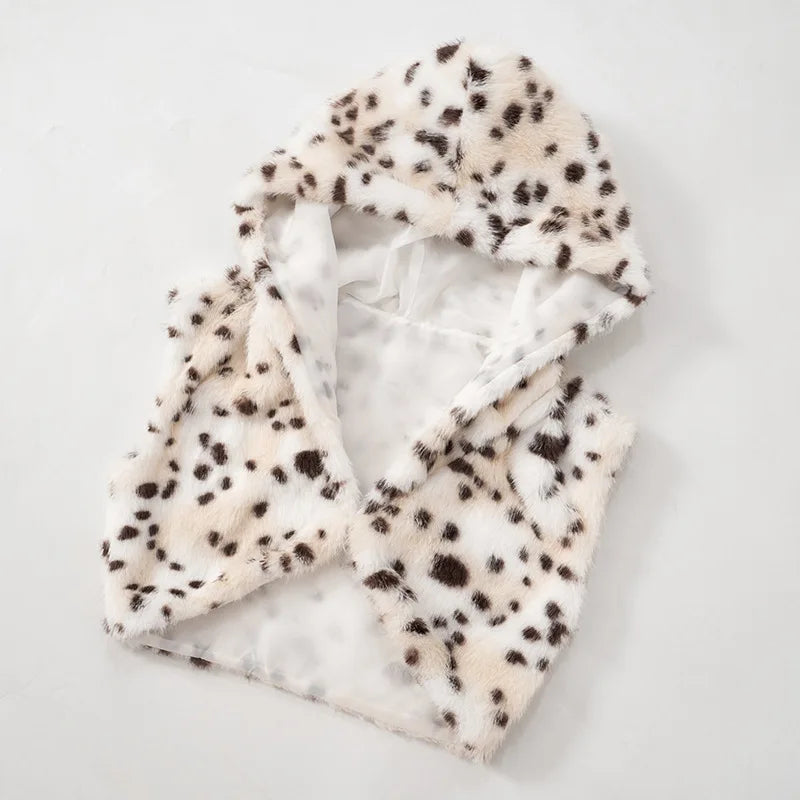 Faux Fur Hooded Scarf & Balaclava Hat