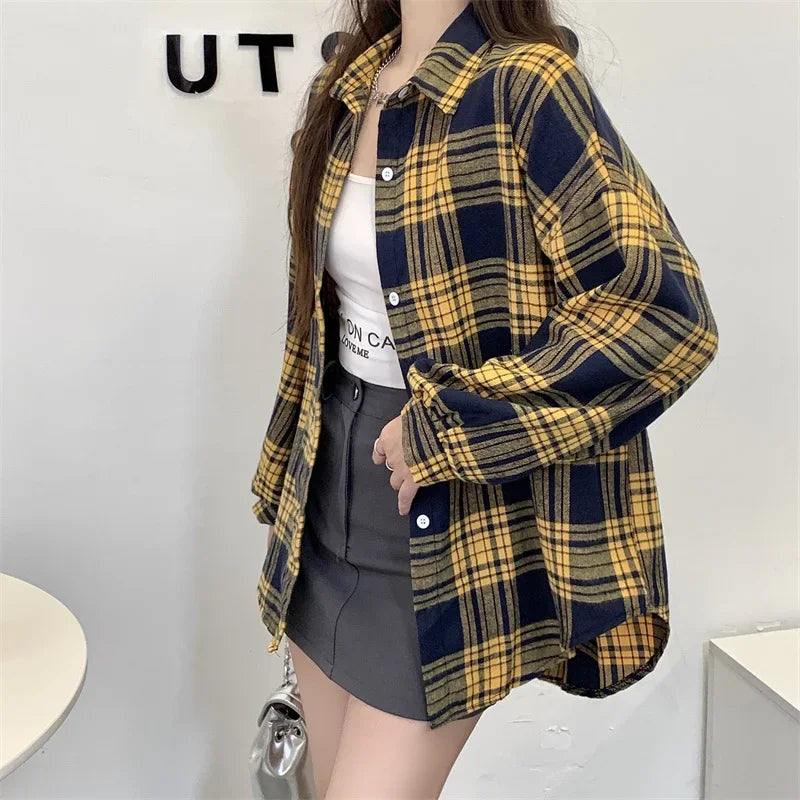 Classic Plaid Flannel Shirt Jacket