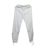 Pirate Pant Viking Costume for Men Renaissance Medieval Pants Drawstring Shorts Halloween Costume Adult Cosplay
