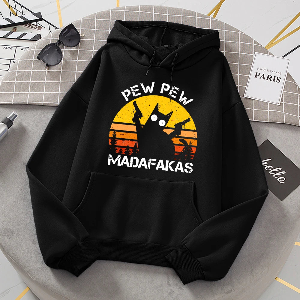 Pew Pew Madafakas Cat Hoodie