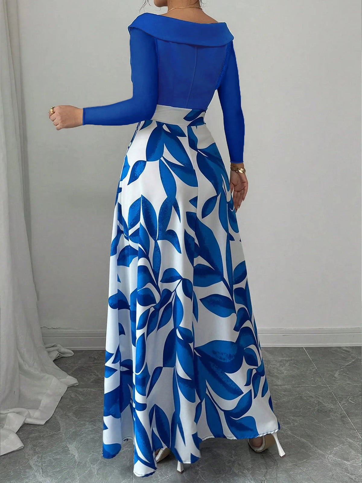 Floral Asymmetric Maxi Dress