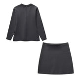 Elegant 2-Piece Knit Skirt Set