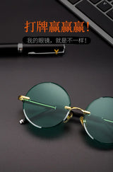 Rimless Round Sunglasses – UV400 Alloy Frame