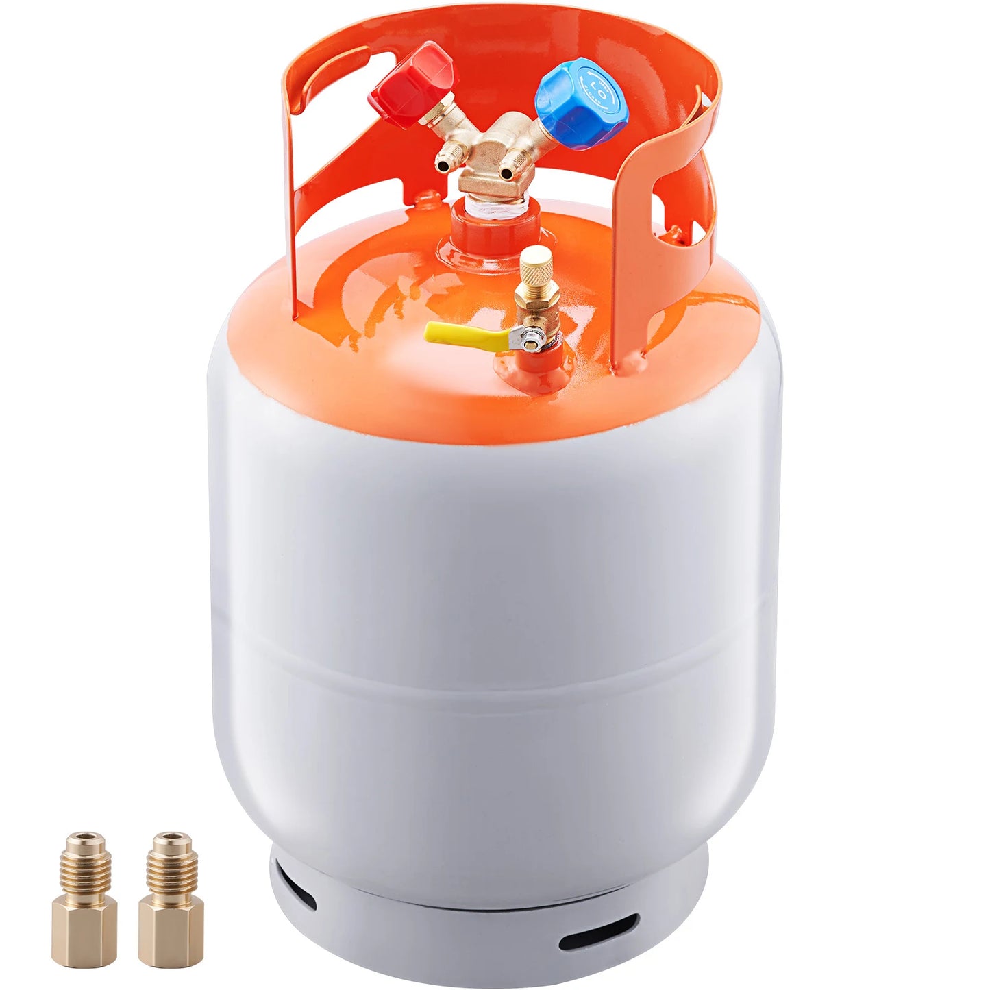 SucceBuy 30 lb Refrigerant Recovery Tank 400 psi Portable Cylinder Tank with Y-Valve for Liquid/Vapor Recovery Can for R22/R134A