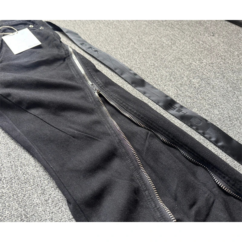 Men's High Street Flare Denim Jeans – Zipper Detail