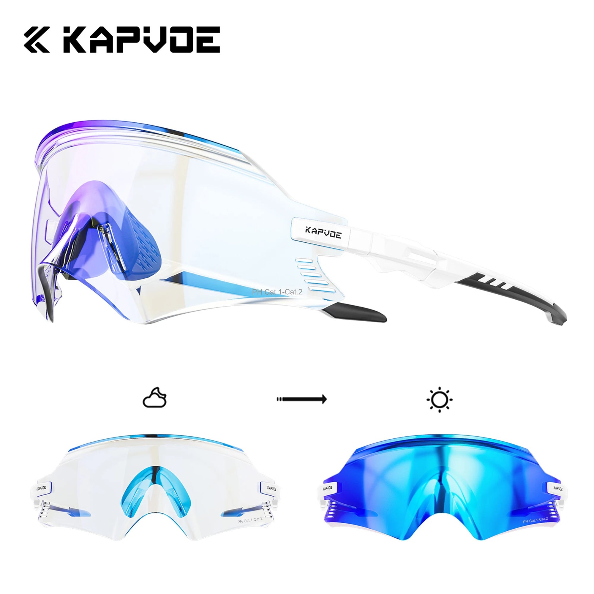 Kapvoe Sports Sunglasses for Men Women Youth Baseball Cycling Running Driving Fishing Golf Motorcycle Outdoor Glasses UV400