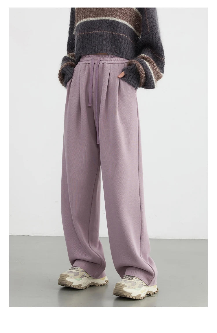 Women's High-Waisted Drawstring Wide-Leg Pants