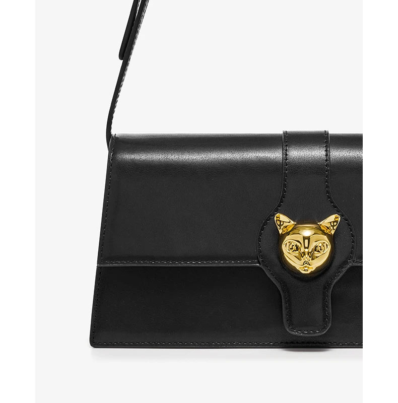 BAFELLI CAT 2026 NEW WOMEN'S BAG LUXURY BRAND FASHION RETRO STYLE DENIM TRENDING SHOULDER CLUTCH FEMALE LEATHER FLAP PURSE