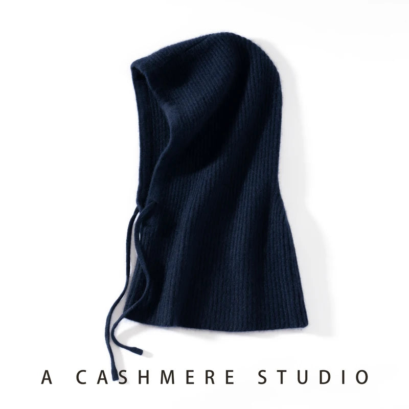 Women's Pure Cashmere Knit Beanie & Scarf Hat