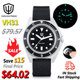 Watchdives WD1972 Quartz Watch VH31 Sweep Seconds Movement Sapphire Crystal BGW9 Luminous 20Bar Waterproof Wristwatch