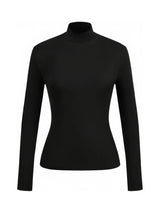 2-Piece Women's High-Neck Brushed Thermal T-Shirt Set - Made in USA