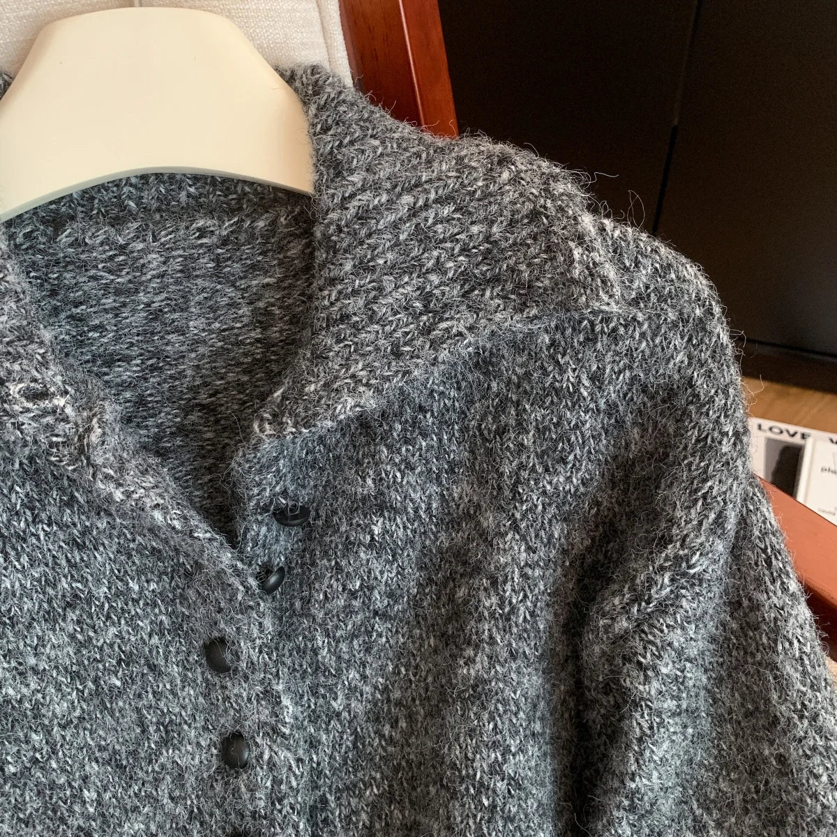 Women's Turtleneck Button-Front Cardigan