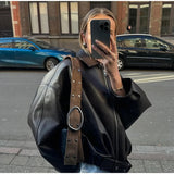 Chic Stand Collar Leather Jacket