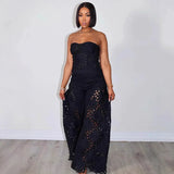 Strapless Eyelet Two-Piece Set