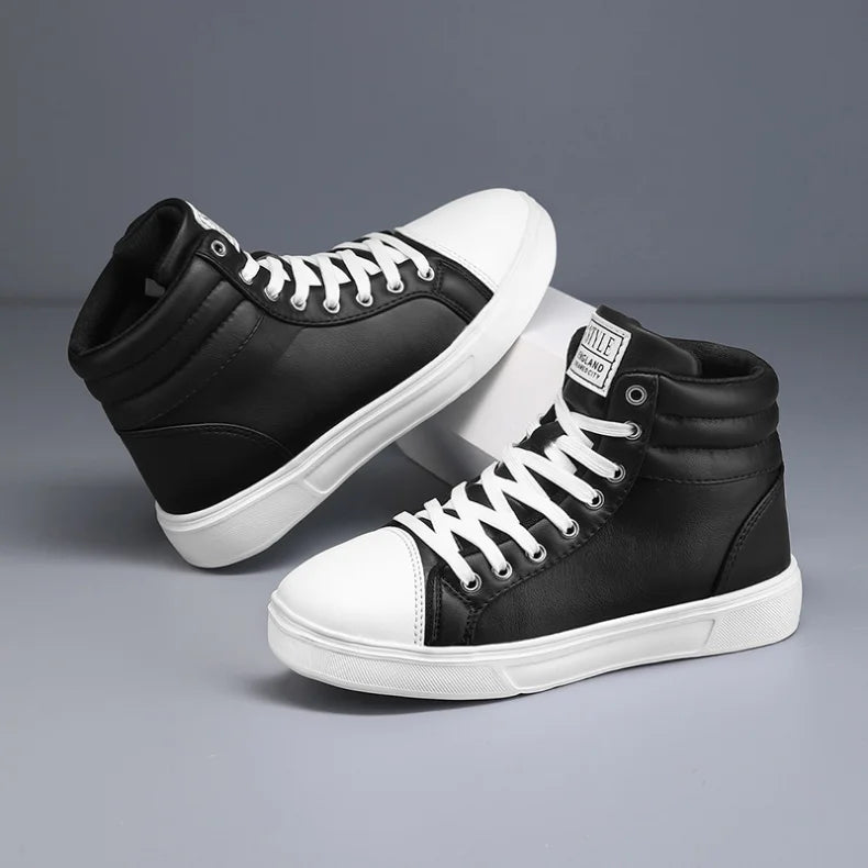 2026 Spring Fashion Red Men's Sneakers High Top Skateboarding Shoes for Men Women Comfortable Unisex Leather Sneakers Size 35-46