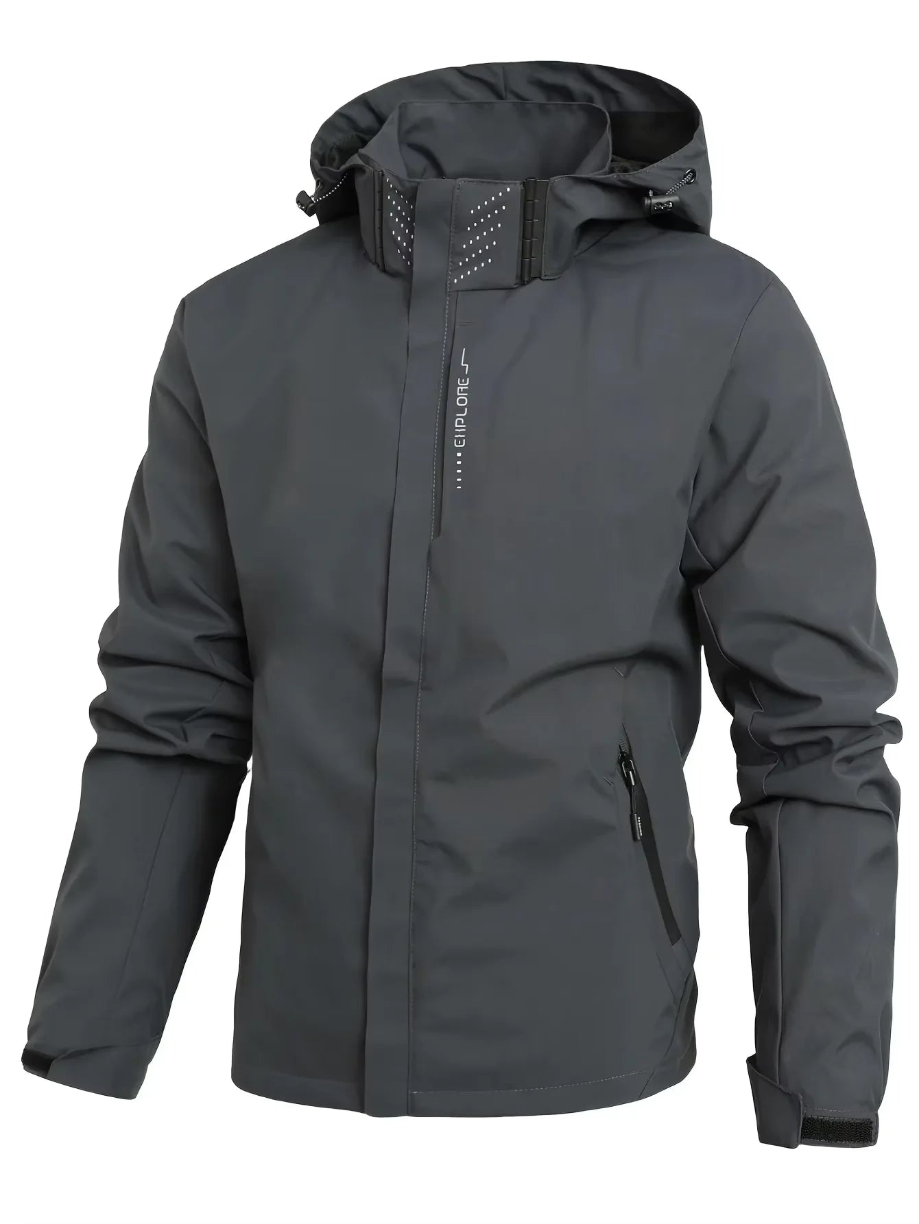 Men's Waterproof Hooded Windbreaker Jacket