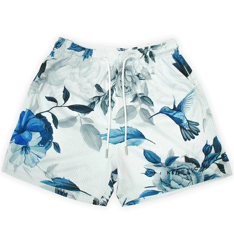 Rose Embroidered Hip Hop Shorts