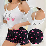 Pink Heart Print Camisole Pajama Set