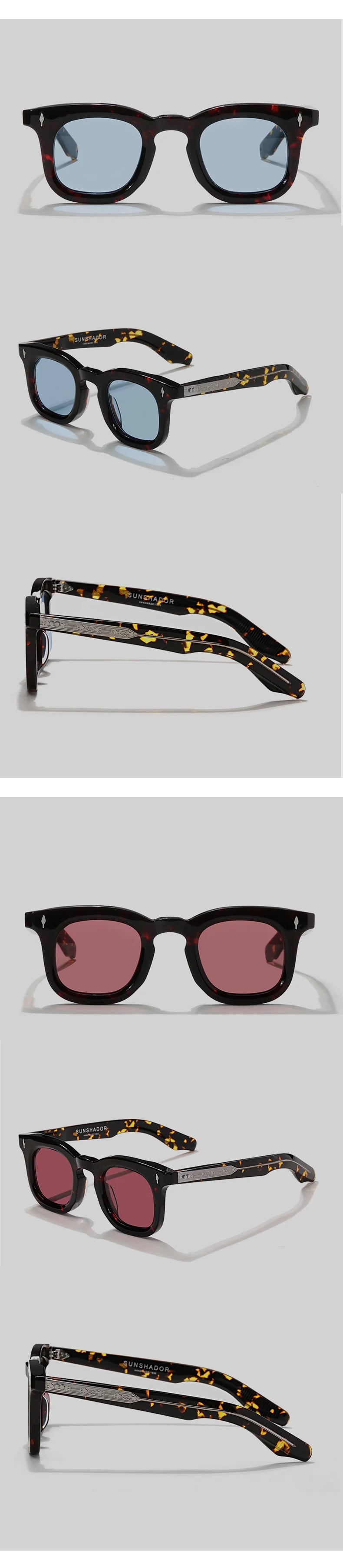 Handcrafted Acetate Round Sunglasses – UV400 Protection