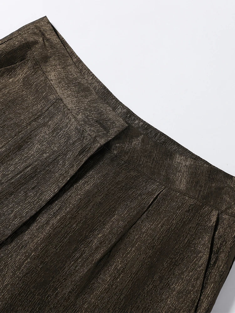Sequin Two-Piece Set Women's Floral Set Halter Neck Wrap Top Wide-Leg Pants Trousers Party Co-Ord Vacation Wear Woman Clothes