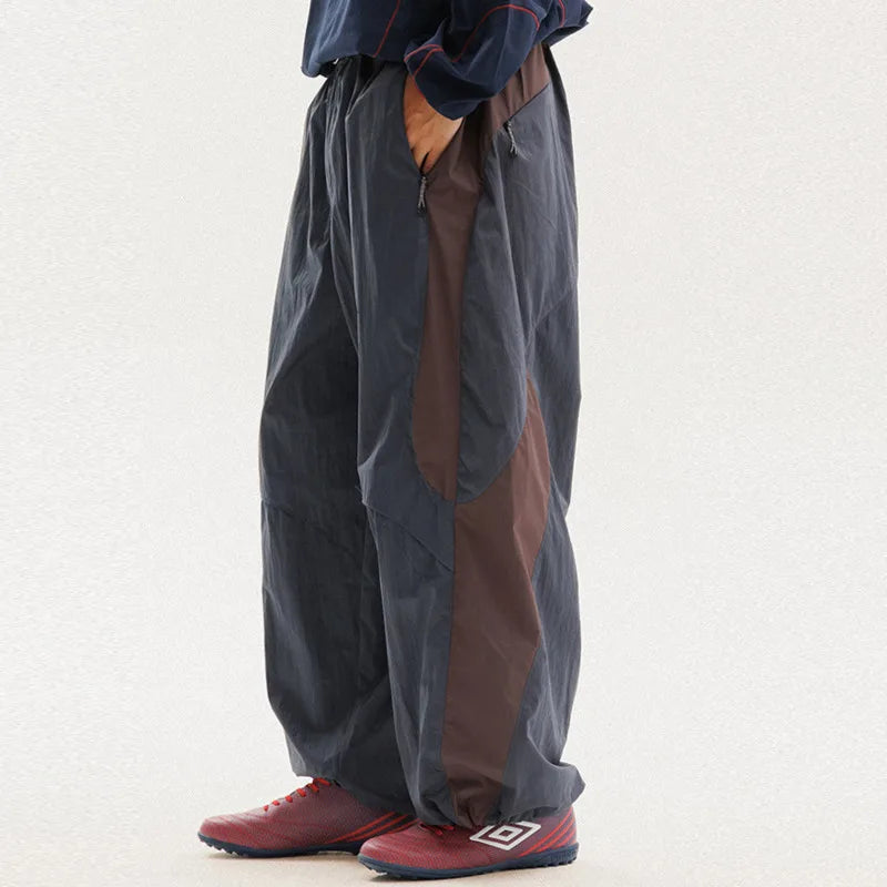 Men's Colorblock Wide-Leg Pants