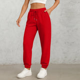 Women's High-Waist Drawstring Straight-Leg Pants