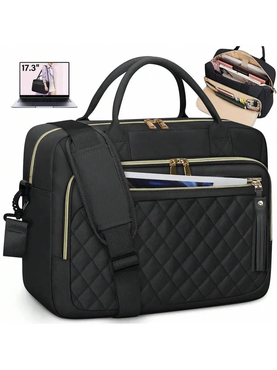 17.3 Inch Laptop Bag For Women Waterproof Briefcase Shoulder Messenger Bag Business Office Travel
