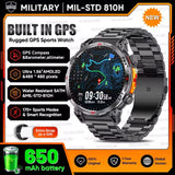 New Upgrade GPS Outdoor Sports SmartWatch Men With 5ATM Swim Compass Altimeter 1.56" AMOLED Heart Rate Bluetooth Call Smartwatch