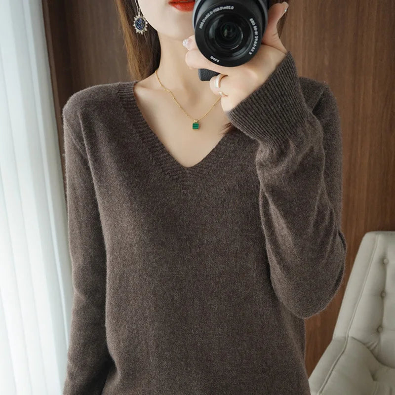 Women’s Lace V-Neck Knit Sweater