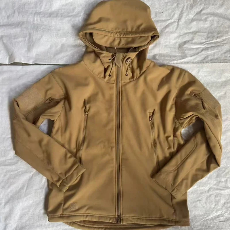Men's Fleece Tactical Parka & Cargo Jacket Set