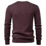 AIOPESON Ribbed Stripe Polo Shirt – Men's Long Sleeve