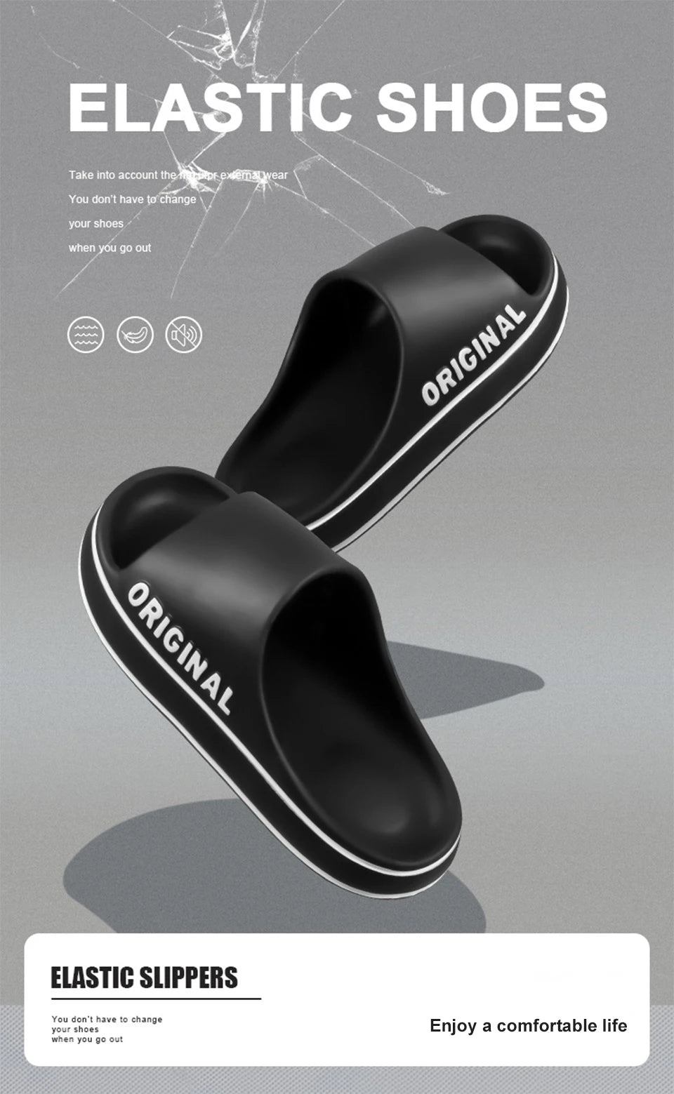 Feslishoet Unisex Letter Slides