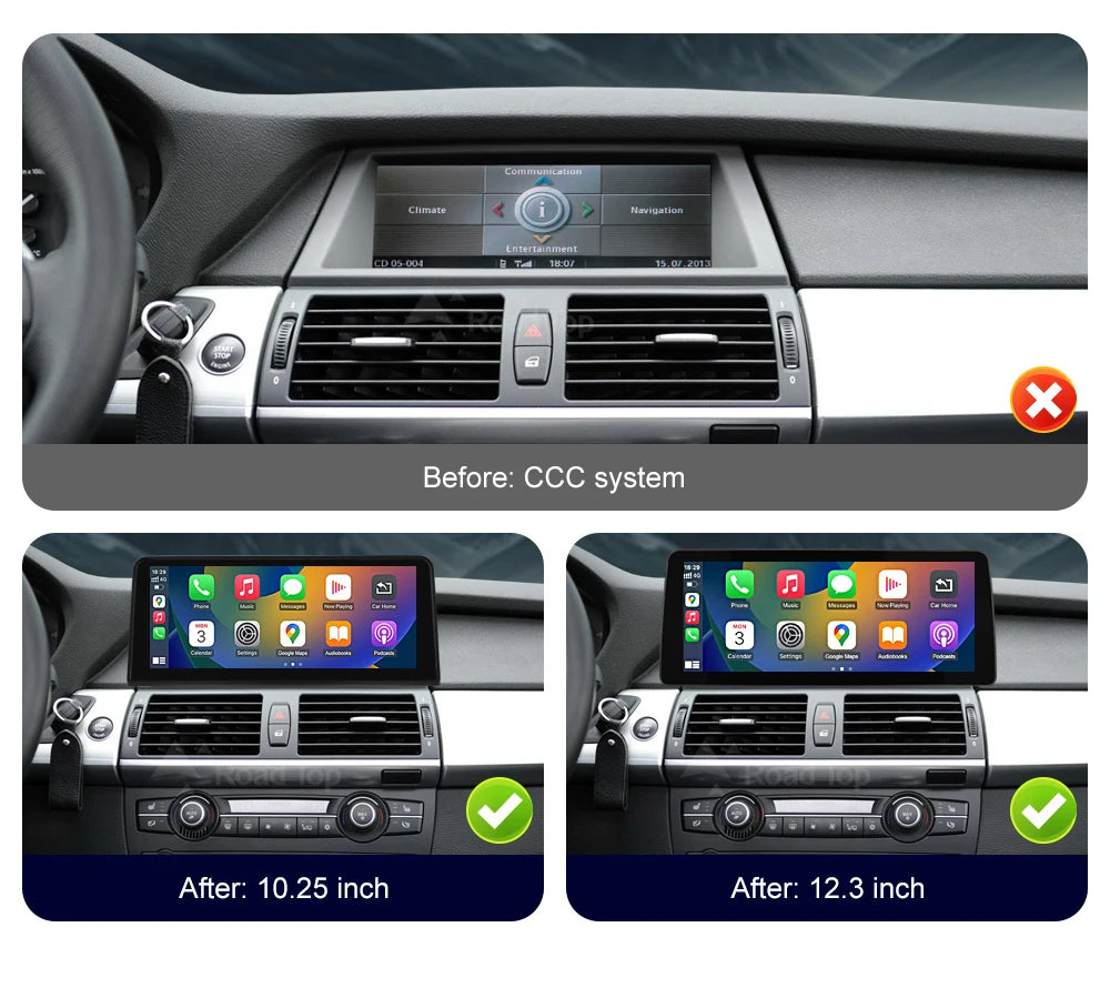 BMW X5 X6 Wireless CarPlay & Android Auto Screen