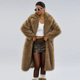 Luxury Gradient Faux Fur Overcoat