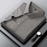 Men's Striped Polo Shirt – Breathable Summer Style