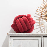 Handmade Knot Ball Throw Pillow – Soft Velvet Cushion