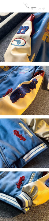 Men’s Embroidered Appliqué Baseball Jacket