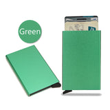 Rfid Smart Wallet Card Holder Metal Thin Slim Men Women Wallets Pop Up Minimalist Wallet Small Black Purse Vallet Walets for Men