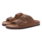 Women’s Suede Sandals with Cork Footbed