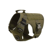Tactical Dog Harness Set – Collar, Leash & MOLLE Pouches