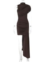 Elegant Ruched Sleeveless Mini Dress
