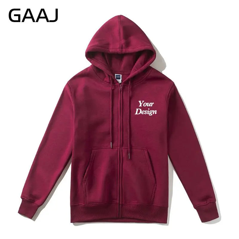 Top Quality Custom Cotton Zipper Hoodie Print Photo Text Brand Logo Men Womens Thick Fleece Autumn Winter Warm Sweatshirt 350gsm