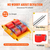 SucceBuy All-Steel Industrial Machinery Mover Pallet Trolley 6T Carrying Tank With 360 Degree Rotation for Transporting Cargo
