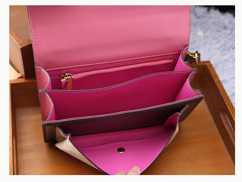 Color-Contrast Designer Crossbody Bag