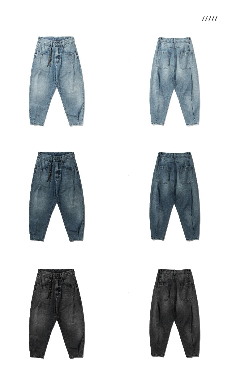 Men's Loose Fit Denim Cargo Jeans