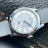 Spot goods NEW Pierre Paulin Jumping Hour Men Watch Salmon Dial Automatic St17 Mechanical Watch Vintage Date Window 38mm