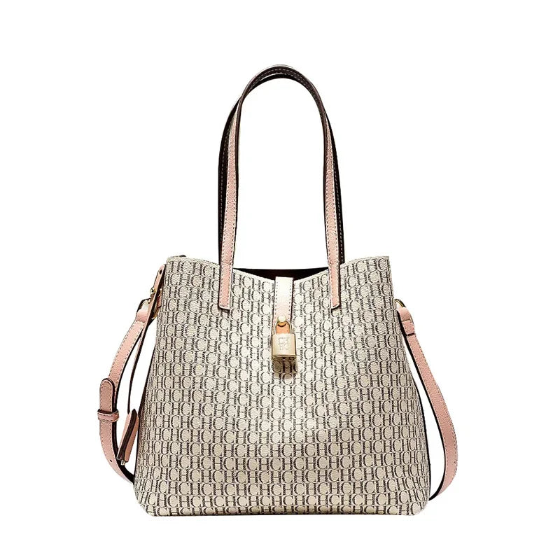 Large Capacity Leather Crossbody Tote