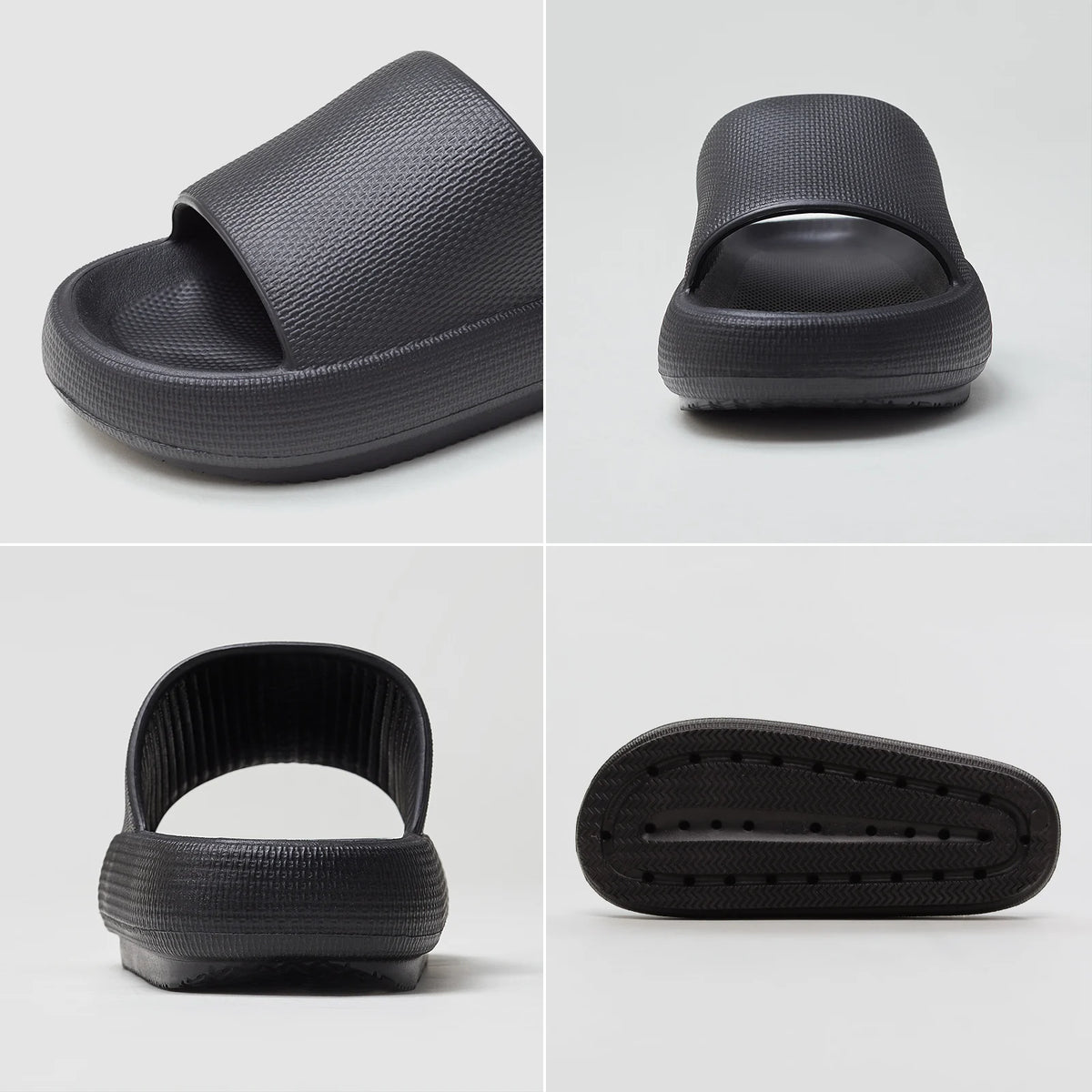 UTUNE Men’s Non-slip Slides Summer Indoor Slippers, Thick Sole Breathable Soft Sandals, Comfy Casual Home House Footwear