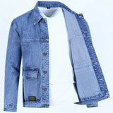 Men's Stylish Blue Denim Jacket – Loose Fit Casual Y2K Jean Coat (USA Made)