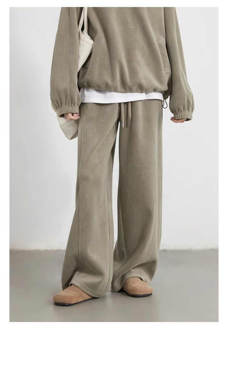 CHIC VEN Women Sweatsuit Loose Casual New Granular Velvet Stand Collar Female Top Pants Set for Woman Sport Autumn Winter 2025